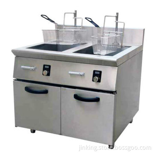6kW Commercial Deep Fryer with Two Tanks and Thermostat Switch, Customized Sizes Accepted